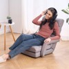 VEVOR Floor Chair, Floor Gaming Chair with 5 Adjustable Position and Back Support,Folding Sofa Chair with Armrest for Adults, Sofa Lounger Bed, Gray - 2 of 4