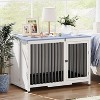 Dog Crate Furniture,39.5in Portable Foldable Dog Kennel,Large/Medium Dog Crate End Table - 2 of 4