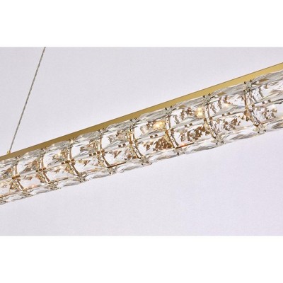 Valetta Gold Crystal LED Linear Pendant Light