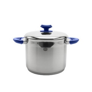 YBM Home Professional Chef's 18/10 Stainless Steel Stock Pot Covered Tri-Ply Capsule Base With Bakelite Handle, Induction Compatible - 1 of 1