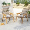 Christopher Knight Home Avani Outdoor wood and Wicker Club Chair - 2 of 4