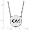 Black Bow Jewelry Sterling Silver Phi Mu Greek Life Necklace 18 Inch - 2 of 4