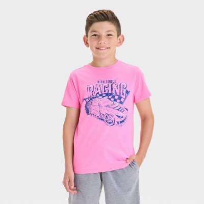 Boys' Short Sleeve Racing Graphic T-Shirt - Cat & Jack™ Pink