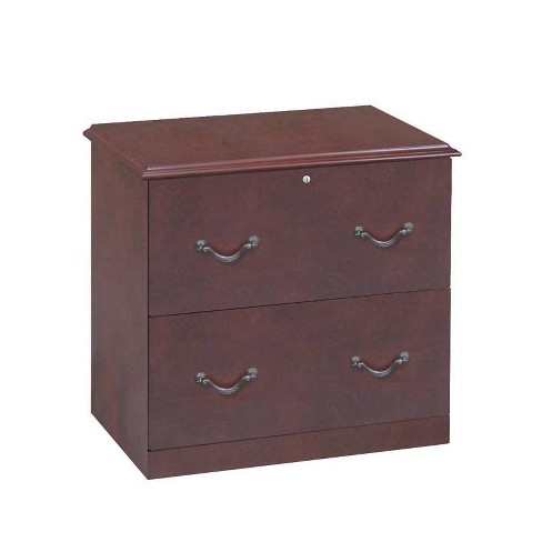 Hayward 2 Drawer Wood Veneer File Cabinet Cherry Monroe James Target