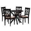 Baxton Studio Sadie Modern Beige Fabric and Espresso Brown Finished Wood 5-Piece Dining Set - image 2 of 4