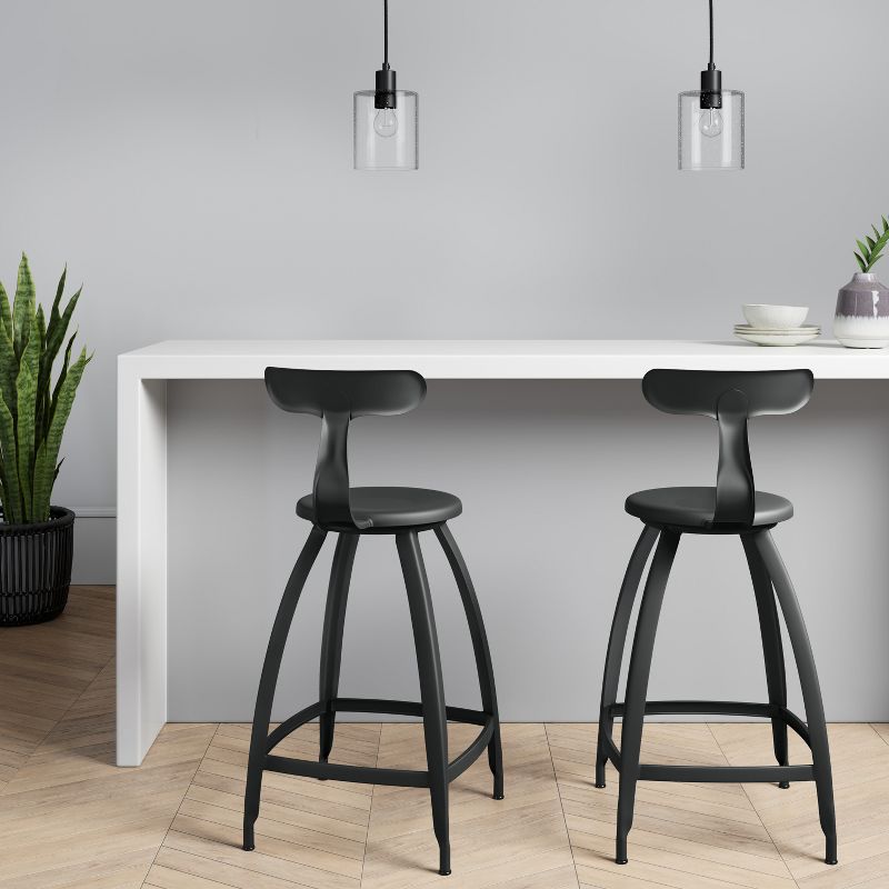 Seidler Architect Industrial Counter Height Barstool Black - Project 62&#8482;, 2 of 6