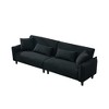 97'' Teddy Velvet Modern 3-Seater Sofa with 4 Pillows and Solid Wood Frame - 4 of 4