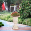 AZL1 Life Concept Planter MGO Garden Urn with Drainage Hole Stopper and No Assembly Needed for Indoor or Outdoor Use, White, 24"*17.5"*17.5" - 2 of 4