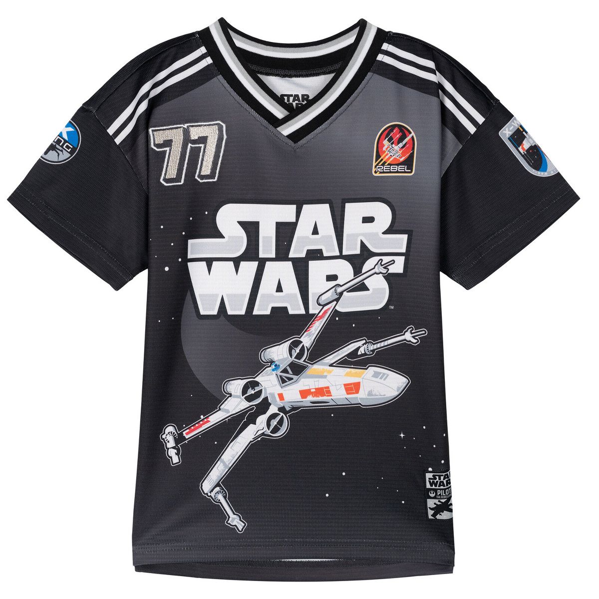 STAR WARS Mesh Soccer Jersey Athletic T-Shirt Little Kid to Big Kid