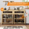 Sideboard Buffet Cabinet with Power Outlet & LED Light - 3 of 4