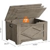 S/L Storage Chest, Wooden Storage Bench with 2 Safety Hinges, Easy Assembly, Modern Style Large Toy Chest for Entryway, Living Room, Bedroom - 2 of 4
