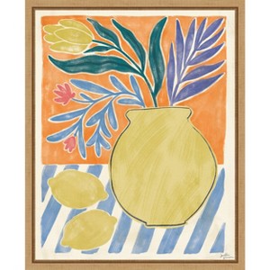 Amanti Art Cyprus and Lemon Still Life IV by Janelle Penner Canvas Wall Art Print Framed 16 x 20-in. - 1 of 4