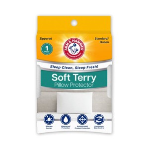 Arm & Hammer Standard/Queen Soft Terry Pillow Protector - 1 of 4