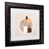 Trademark Fine Art - Emel Tunaboylu  Beyaz Ve Kahverengi Saksili Terazzo Matted Framed Art - 3 of 4