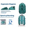 Hynes Eagle 40L Travel Backpack + Fanny Pack-Teal Green - 4 of 4