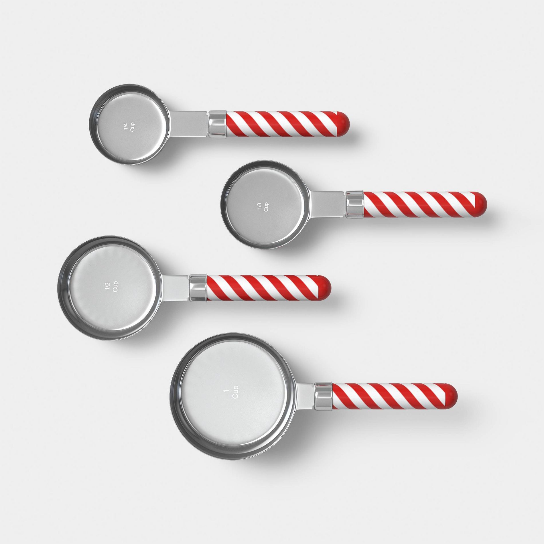 4pc Christmas Figural Candy Cane Measuring Cups - Wondershop™