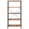 Vynxaria Modern Contemporary 4-Shelf Bookcase Antique Nutmeg & Black, Slight Industrial Flair, Versatile for Home Office/Living Room - 4 of 4