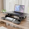 Mount-It! Compact Standing Desk Converter with 30" Desktop, Black - 2 of 4