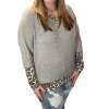 Women's Dolman With Leopard Accents Tee - honeyme - 2 of 3
