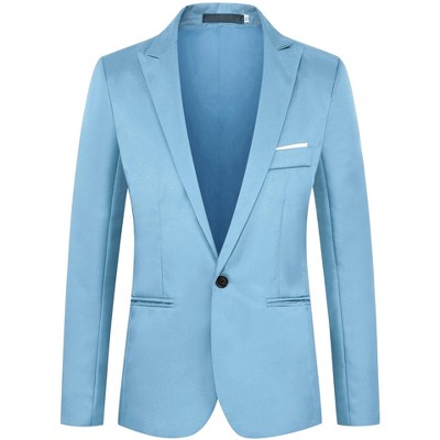 Lars Amadeus Men's Formal Slim Fit Blazer Single Breasted One