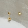 Heart Earrings for Women by Ginger Lyne 6mm Gold over Sterling Silver Stud Earrings - 3 of 4