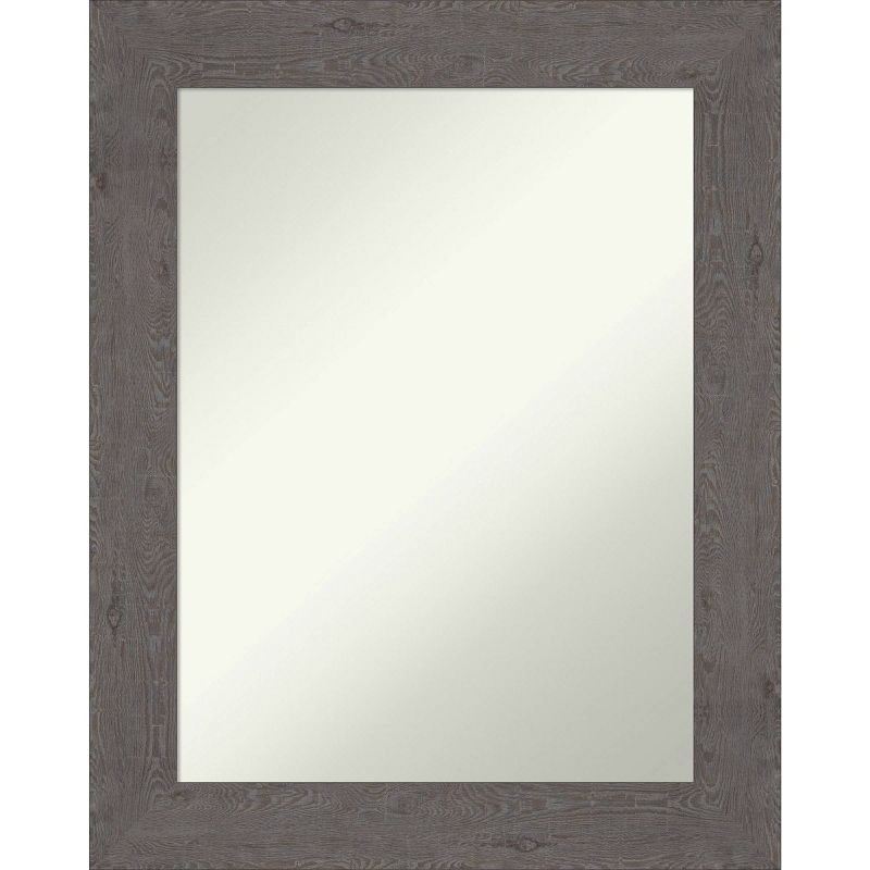 24&#34; x 30&#34; Non-Beveled Rustic Plank Gray Wall Mirror - Amanti Art, 1 of 11