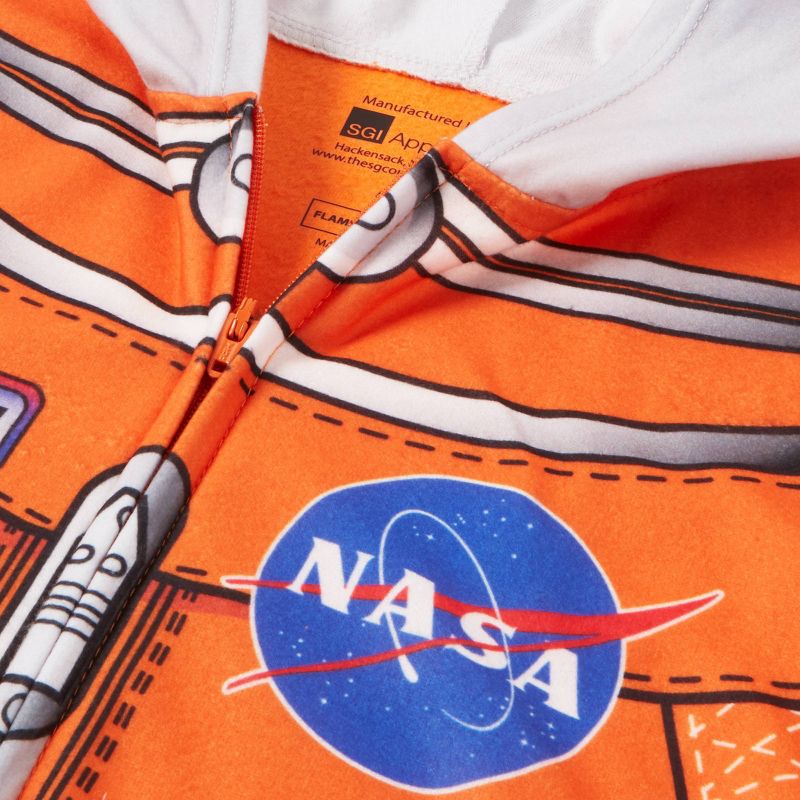 Boys&#39; NASA Pajama Jumpsuit - Orange, 3 of 4