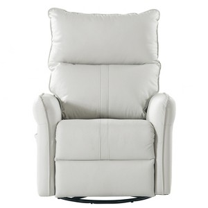 TiramisuBest 360° Swivel Rocking Recliner Chair, Modern Glider Nursery Chair with Side Pocket, Light Gray - 1 of 4