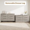 Modern 6-Drawer Dresser, Slim Wooden Chest of Drawers with Sturdy Metal Legs, Space-Saving Storage Organizer for Bedroom, Nursery, Apartment - 2 of 4
