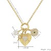 Gold Copper Multi - Charm Classic Women's Necklace - 4 of 4