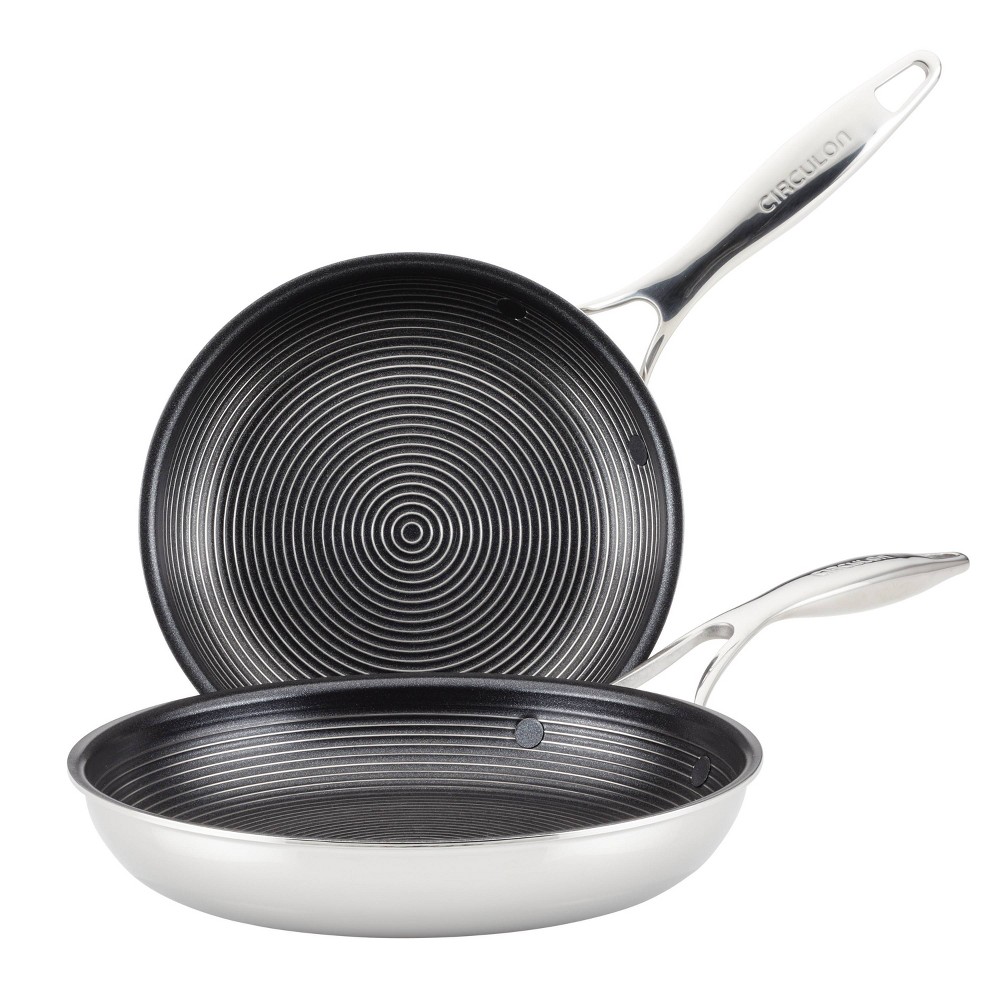 Circulon SteelShield C-Series 2pc Clad Tri-Ply Nonstick Frying Pan Set