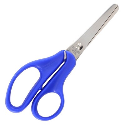 Premium Photo  Small stainless scissors with blue plastic handle isolated  on white background sharp tools for crafts office supplies cutting tools
