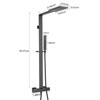 ONWITH 2-Function Thermostatic Complete Shower System With Rough-In Valve and Shower Head in Matte Black - 2 of 4