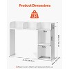 VEVOR Desktop Bookshelf, 2-Tier Desktop Storage Organizer, 37.2" x 9.5" x 28.9" Office Storage Rack Wood Display Shelf, White - 4 of 4