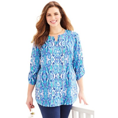 Catherines Women's Plus Size Breezeway Georgette Blouse