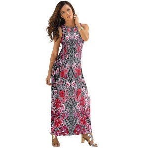 Roaman's Ultrasmooth Fabric Sleeveless Maxi Dress - 1 of 4