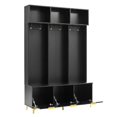 NicBex 75.40"H Modern Hall Tree with Storage for Living Room