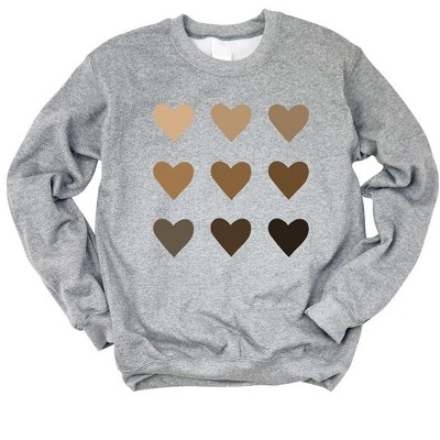 Simply Sage Market Women's Graphic Sweatshirt Melanin Hearts