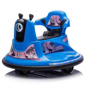 VisioGear Kids Ride On Bumper Car, Rotate 360 Degrees, Bumper strip, for Kids of 2-5 Years Old, Blue, 26.18"*26.18"*18.74" - 1 of 4