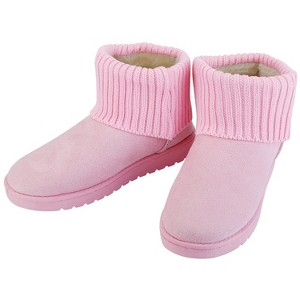 NPolar Women Lady Snow Boots Suede Mid-Calf Boot w/ Anti-slip Rubber Base Knitting Design - 1 of 4