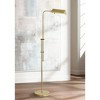 Regency Hill Traditional Adjustable Pharmacy Floor Lamp 54" Tall Brass Adjustable Metal Head for Living Room Reading Bedroom Office - 2 of 4