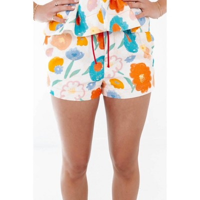 Women's Aria Floral Drawstring Short - Aureum