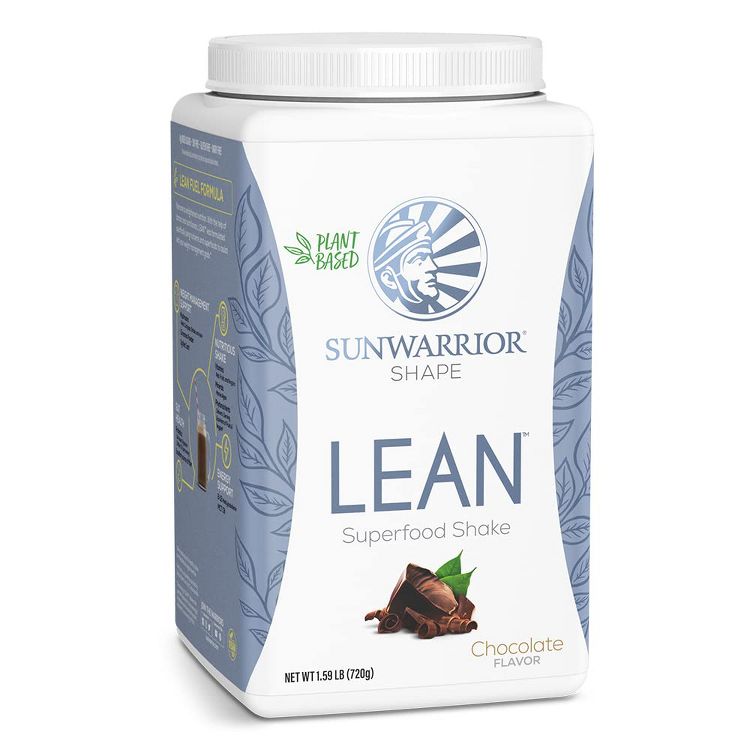 Sunwarrior Lean Meal, Vegan Protein Superfood Shake Meal Replacement Organic Protein Supplement, Chocolate, Snickerdoodle & Caramel Flavors, 720gm, 1 of 4