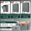 KWPZQEB Luggage Sets of 5 with Front Opening, Hardshell Suitcases With Wheels & TSA Lock, USB Port & Cup Holder, Duffel Bag & Toiletry Bag, 20/24/28 - 2 of 4