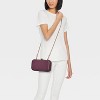 Woven Minaudiere Clutch Crossbody Bag - A New Day™ Dog Dark Red - 2 of 4