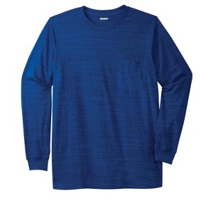 KingSize Men's Big & Tall Shrink-Less Lightweight Long-Sleeve Crewneck Pocket T-Shirt - 1 of 4