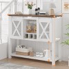 GustoWave 46.5'' Sideboard Buffet Storage Cabinet with Storage, Coffee Bar Cabinet, Farmhouse Wine Bar Cabinet with Wine Glass Rack - 2 of 4