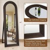 64x21" Arched Rustic Mirror - Solid Wood Frame. Includes Stand for Leaning, Hanging, or Free Standing in Any Room - 4 of 4