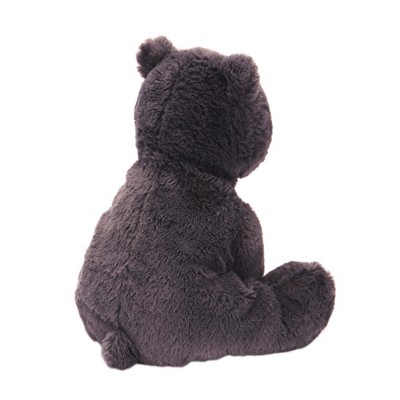 Oscar Charcoal Gray Faux Fur Plush Bear Toy