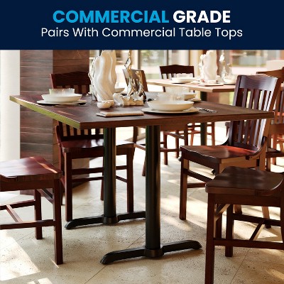 Black Cast Iron T-Base Restaurant Table Stand